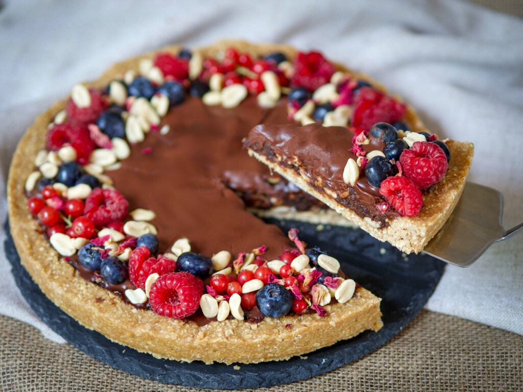Wegańska tarta a'la snikers - ciasto z Łodzi