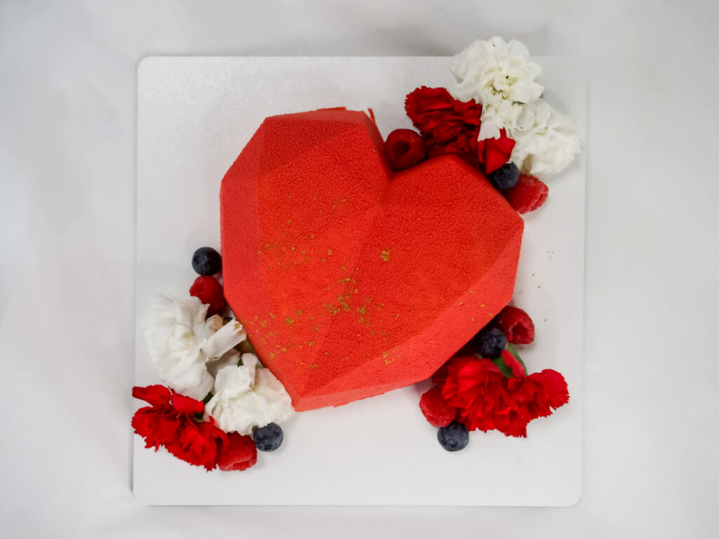 Tort musowy serce geo - 6 porcji